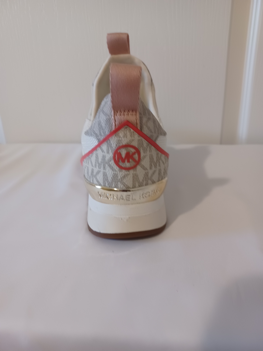 Michael Kors Cream, Yellow & Pink Logo Slip-On Sneaker - Picture 5 of 16